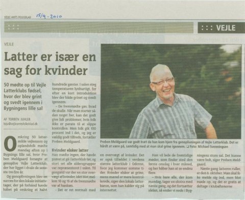 Artikel i VAF efter Intromødet